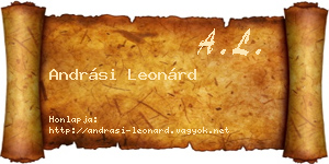 Andrási Leonárd névjegykártya